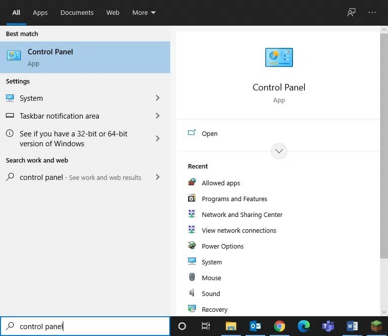 now-launch-control-panel-and-select-programs إصلاح خطأ io.netty channel Abstract Channel$Annotated ConnectException في Minecraft