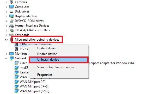 now-select-and-expand-mice-and-other-pointing-dev إصلاح عدم القدرة على التمرير بشكل صحيح من خلال عجلة الماوس