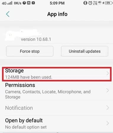 now-select-storage- إصلاح للأسف توقفت خدمة IMS