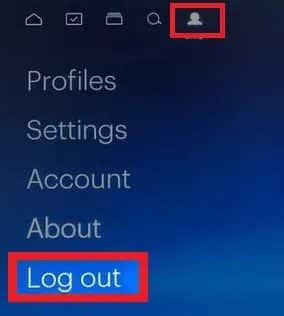 now-select-the-log-out-option-as-highlighted-in-t كيفية إصلاح خطأ Hulu Token 3