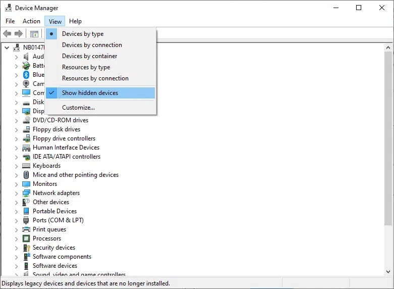 now-switch-to-the-view-tab-and-click-on-show-hidd كيفية إصلاح رمز الخطأ 0x80004005