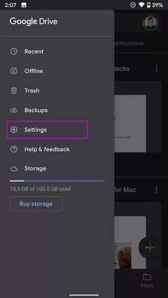 open-google-drive-settings_2021-09-07-085505_7c4a12eb7455b3a1ce1ef1cadcf29289 أفضل 8 طرق لإصلاح تحميل Google Drive غير المكتمل على Android