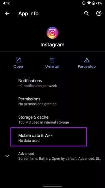 open-mobile-data-and-wifi-menu_7c4a12eb7455b3a1ce1ef1cadcf29289 8 أفضل الطرق لإصلاح مشكلة عدم تمكن Instagram من تحديث التغذية