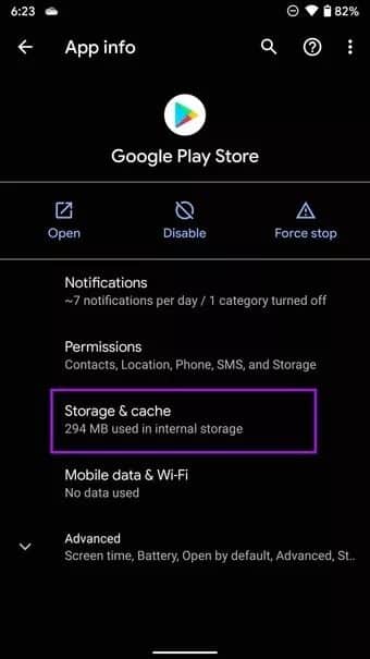 open-storage-and-cache-menu_2021-09-02-130841_7c4a12eb7455b3a1ce1ef1cadcf29289 أفضل 7 طرق لإصلاح خطأ مطلوب مصادقة متجر Google Play