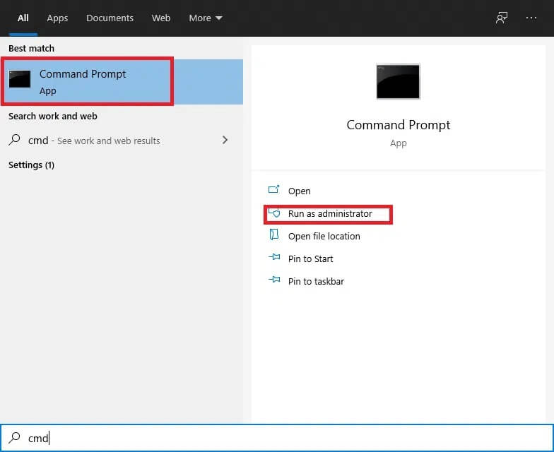 open-the-command-prompt-by-selecting-run-as-admini فحص رقم Lenovo التسلسلي