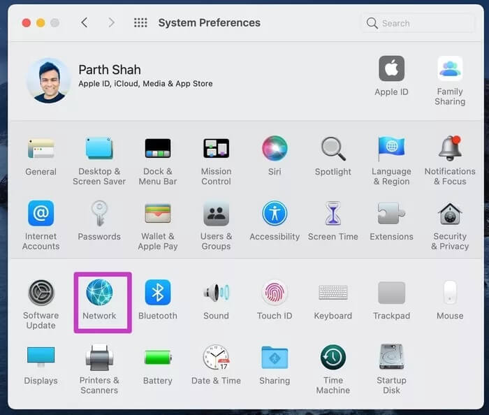 open-the-network-menu_935adec67b324b146ff212ec4c69054f أفضل الطرق لإصلاح مشكة عدم عثور متصفح Safari على خادم على Mac