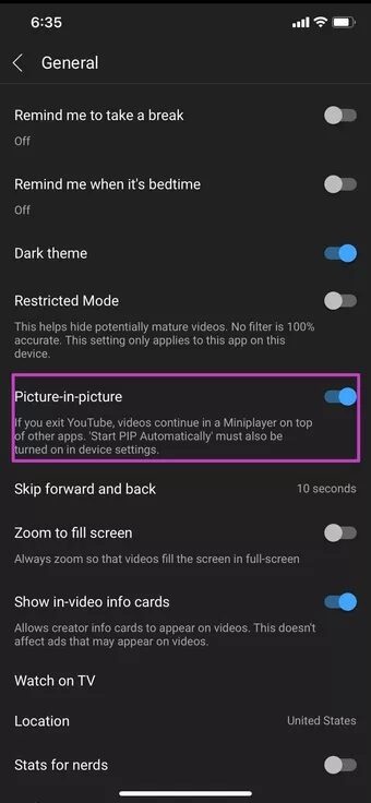 picture-in-picture-for-youtube_7c4a12eb7455b3a1ce1ef1cadcf29289 أفضل 6 طرق لإصلاح ميزة YouTube صورة داخل صورة على iPhone