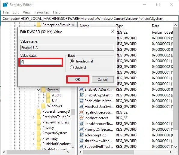refer-to-this-value-set-the-value-data-to-1-to كيفية تمكين التحكم في حساب المستخدم في أنظمة Windows