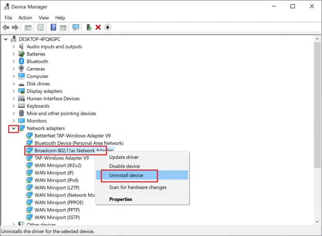 right-click-on-the-wireless-network-adapter-and-th-1024x750-1 إصلاح عدم عمل Miracast على Windows 10