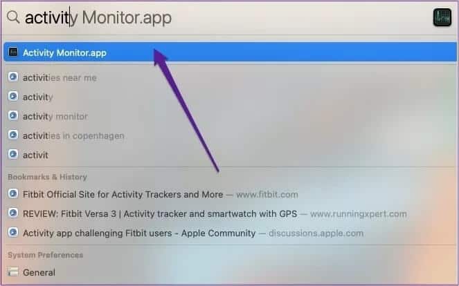 search-bar-activity-monitor_4d470f76dc99e18ad75087b1b8410ea9 كيفية إصلاح استنزاف بطارية جهاز Mac بسرعة بعد إغلاق التطبيقات