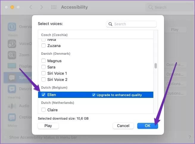 select-voice-on-macbook_4d470f76dc99e18ad75087b1b8410ea9 كيفية جعل جهاز Mac يقرأ المستندات ورسائل البريد الإلكتروني وصفحات الويب
