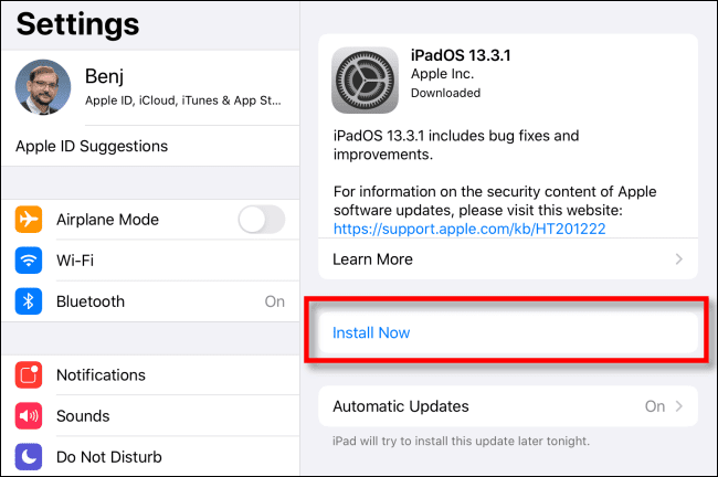 select_install كيفية تحديث iPad الخاص بك إلى أحدث إصدار من iPadOS
