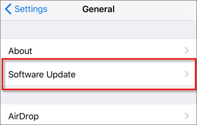 select_software_update كيفية تحديث iPhone الخاص بك إلى أحدث إصدار من iOS