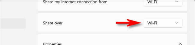 share_over كيفية إنشاء نقطة اتصال محمولة على نظام التشغيل Windows 11
