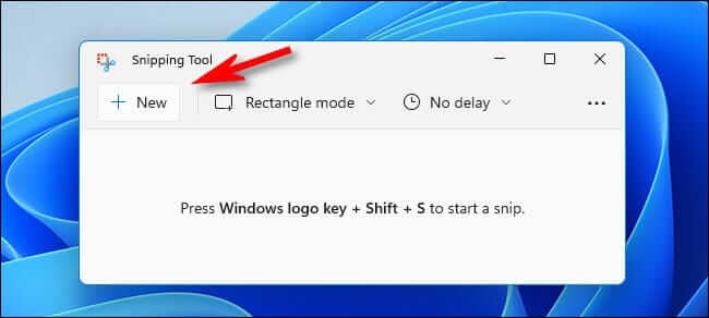 snipping_tool_click_new كيفية التقاط لقطة شاشة على Windows 11
