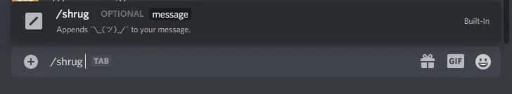 the-shrug-command-displays-__- قائمة أوامر Discord
