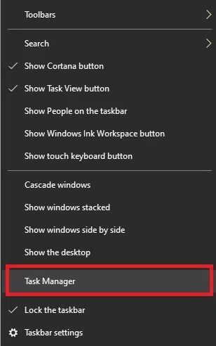 type-task-manager-in-the-search-bar-in-your-taskba كيفية إصلاح Steam لا يقوم بتحميل الألعاب