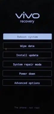 use-the-volume-down-button-to-navigate-to-recovery إصلاح للأسف توقفت خدمة IMS