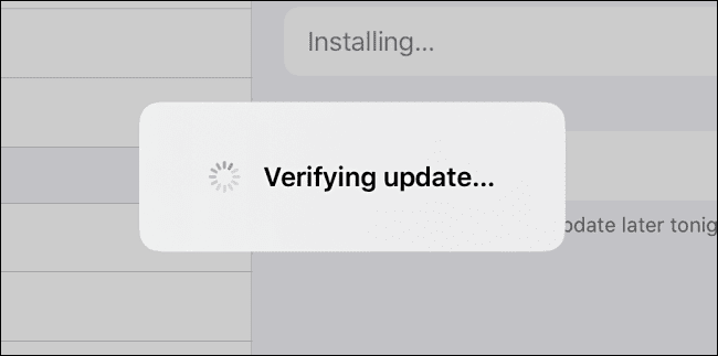verifying_update كيفية تحديث iPad الخاص بك إلى أحدث إصدار من iPadOS