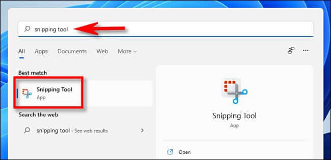 win11_launch_snipping_tool كيفية التقاط لقطة شاشة على Windows 11