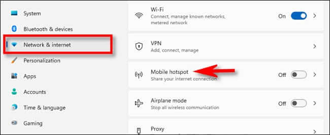 win11_settings_mobile_hotspot كيفية إنشاء نقطة اتصال محمولة على نظام التشغيل Windows 11