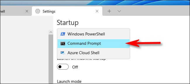 win11_terminal_select_command_prompt كيفية جعل Windows Terminal مفتوحًا دائمًا باستخدام موجه الأوامر على Windows 11