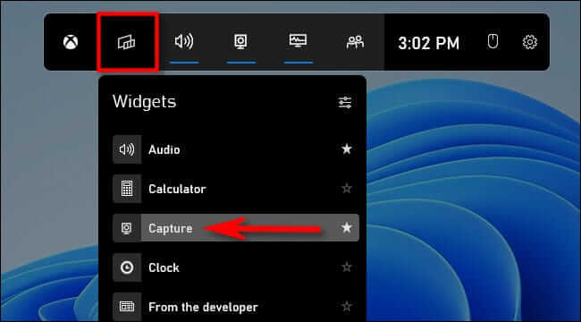 win11_xboxgb_capture_widget كيفية التقاط لقطة شاشة على Windows 11