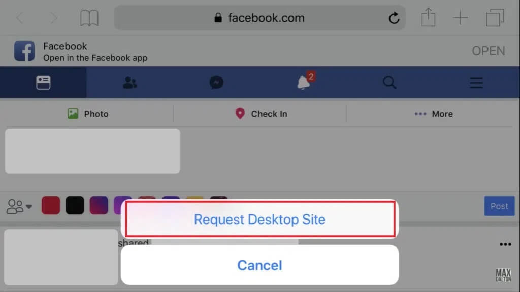 كيفية الوصول إلى إصدار سطح المكتب من Facebook على iPhone - %categories
