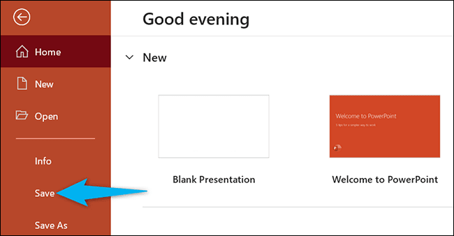 11-save-powerpoint كيفية إضافة فيديو إلى عرض تقديمي لـ Microsoft PowerPoint