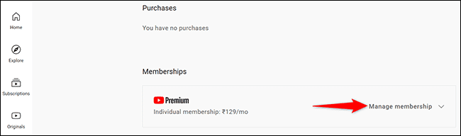 3-youtube-site-manage-membership كيفية إلغاء اشتراكك في YouTube Premium