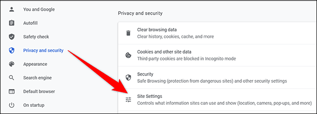 4-chrome-desktop-site-settings كيفية تمكين ملفات تعريف الارتباط في Google Chrome