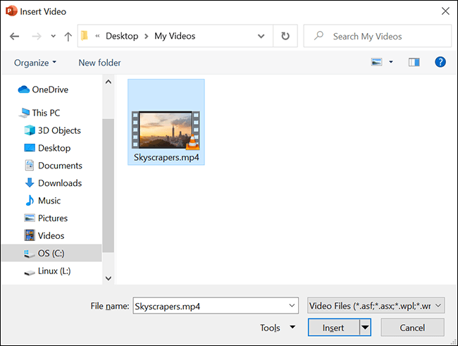 5-select-video كيفية إضافة فيديو إلى عرض تقديمي لـ Microsoft PowerPoint