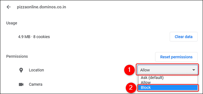 7-chrome-desktop-block-site-location كيفية التحقق من مواقع الويب التي يمكنها الوصول إلى موقعك في Google Chrome