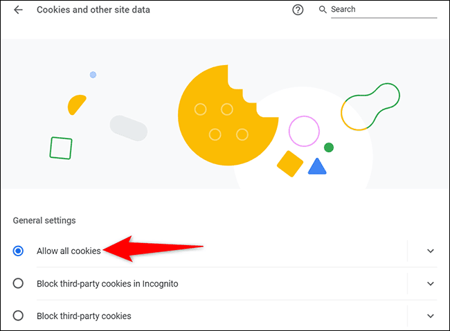 7-chrome-desktop-enable-all-cookies كيفية تمكين ملفات تعريف الارتباط في Google Chrome