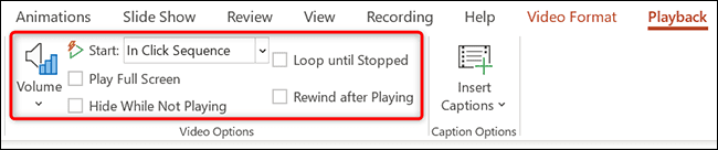 9-video-playback-options كيفية إضافة فيديو إلى عرض تقديمي لـ Microsoft PowerPoint