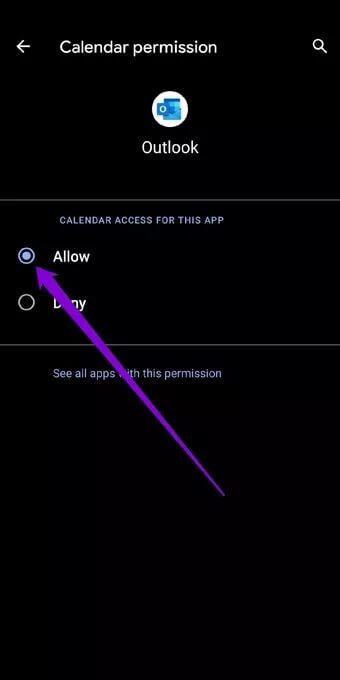 Allow-App-Permissions_7c4a12eb7455b3a1ce1ef1cadcf29289 أفضل 8 طرق لإصلاح عدم عمل تطبيق Outlook على Android
