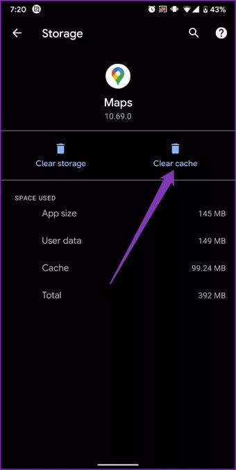 Clear-Cache-for-Google-Maps_7c4a12eb7455b3a1ce1ef1cadcf29289 أفضل 7 طرق لإصلاح إضهار خرائط Google موقعًا خاطئًا على Android و iOS