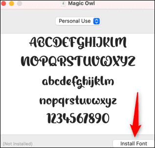 Click-Install-Font. كيفية إضافة الخطوط في Microsoft Word