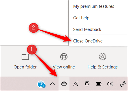 Click-OneDrive-icon-and-Close-OneDrive. كيفية إعادة تعيين Microsoft OneDrive على Windows 10 لإصلاح مشكلات المزامنة