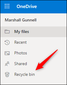 Click-Recycle-Bin. كيفية استعادة الملفات والمجلدات المحذوفة في Microsoft OneDrive