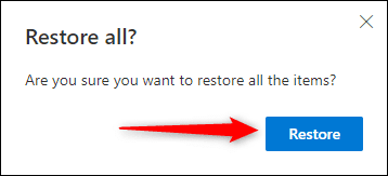 Click-Restore. كيفية استعادة الملفات والمجلدات المحذوفة في Microsoft OneDrive