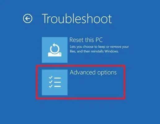 Click-on-Advanced-Options-1 كيفية إدخال BIOS على نظام التشغيل Windows 10