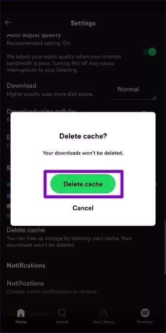 Delete-Spotify-Cache_7c4a12eb7455b3a1ce1ef1cadcf29289 أفضل 7 طرق لإصلاح تسجيل الخروج المستمر على Spotify