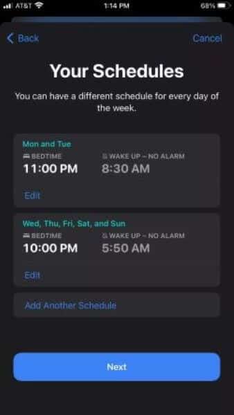 Different-iPhone-Sleep-Schedules_935adec67b324b146ff212ec4c69054f كيفية استخدام ميزة Good Morning على iPhone