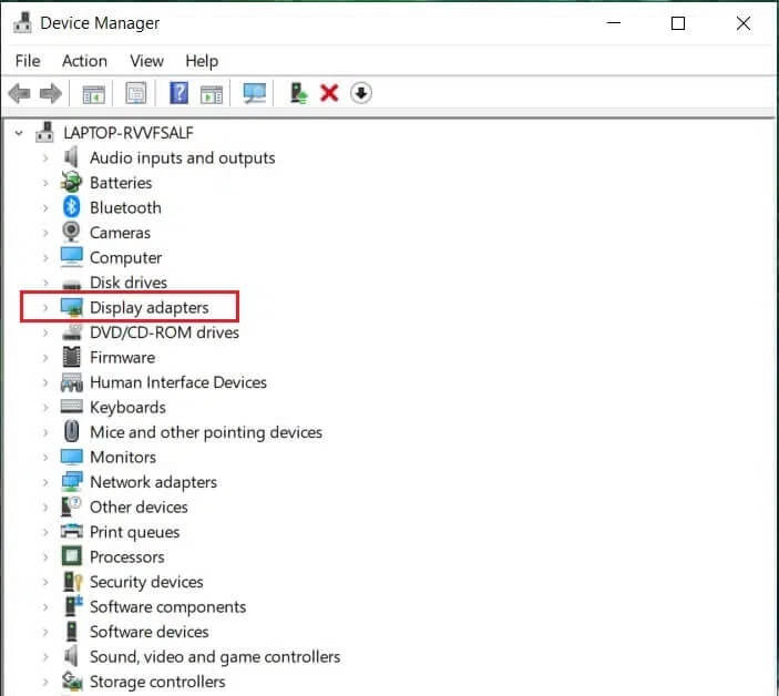 Double-click-on-display-driver-device-category-to-expand-it إصلاح مشكلة Overwatch FPS Drops