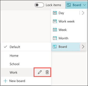 EditDeleteBoard-OutlookBoardView كيفية استخدام طريقة عرض اللوحة في تقويم Microsoft Outlook