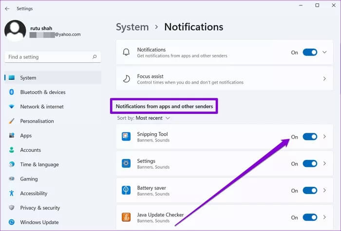 Enable-or-Disable-Notifications-for-Specific-Apps-in-Windows-11_935adec67b324b146ff212ec4c69054f كيفية إدارة الإشعارات على Windows 11