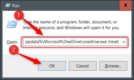 Enter-OneDrive-reset-command. كيفية إعادة تعيين Microsoft OneDrive على Windows 10 لإصلاح مشكلات المزامنة