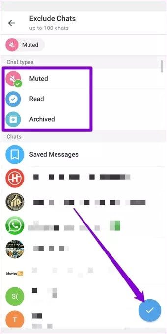 Exculde-Chats_7c4a12eb7455b3a1ce1ef1cadcf29289 كيفية إنشاء وإدارة مجلدات الدردشة في Telegram