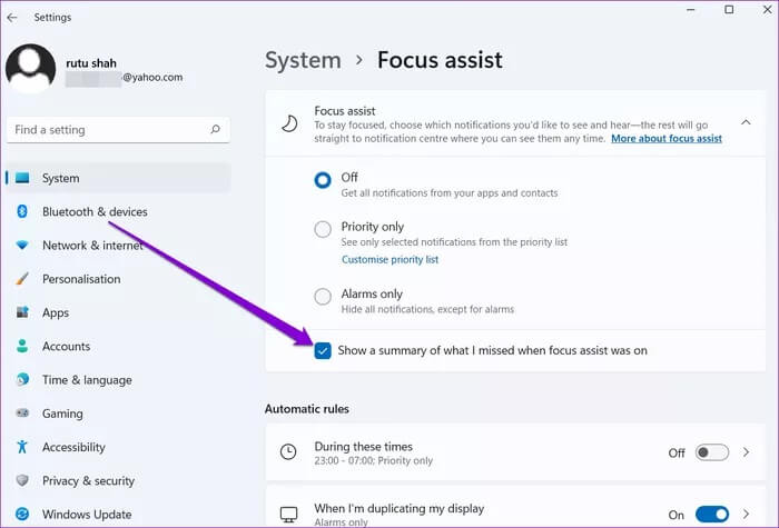 Focus-Assist-Notification-Settings_935adec67b324b146ff212ec4c69054f كيفية إدارة الإشعارات على Windows 11